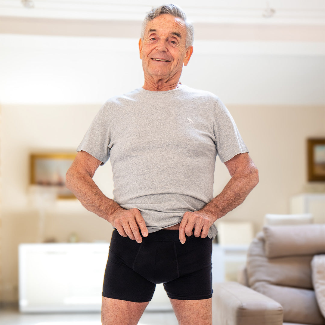 3-Pack of Ultra-Absorbent Black Boxer Shorts