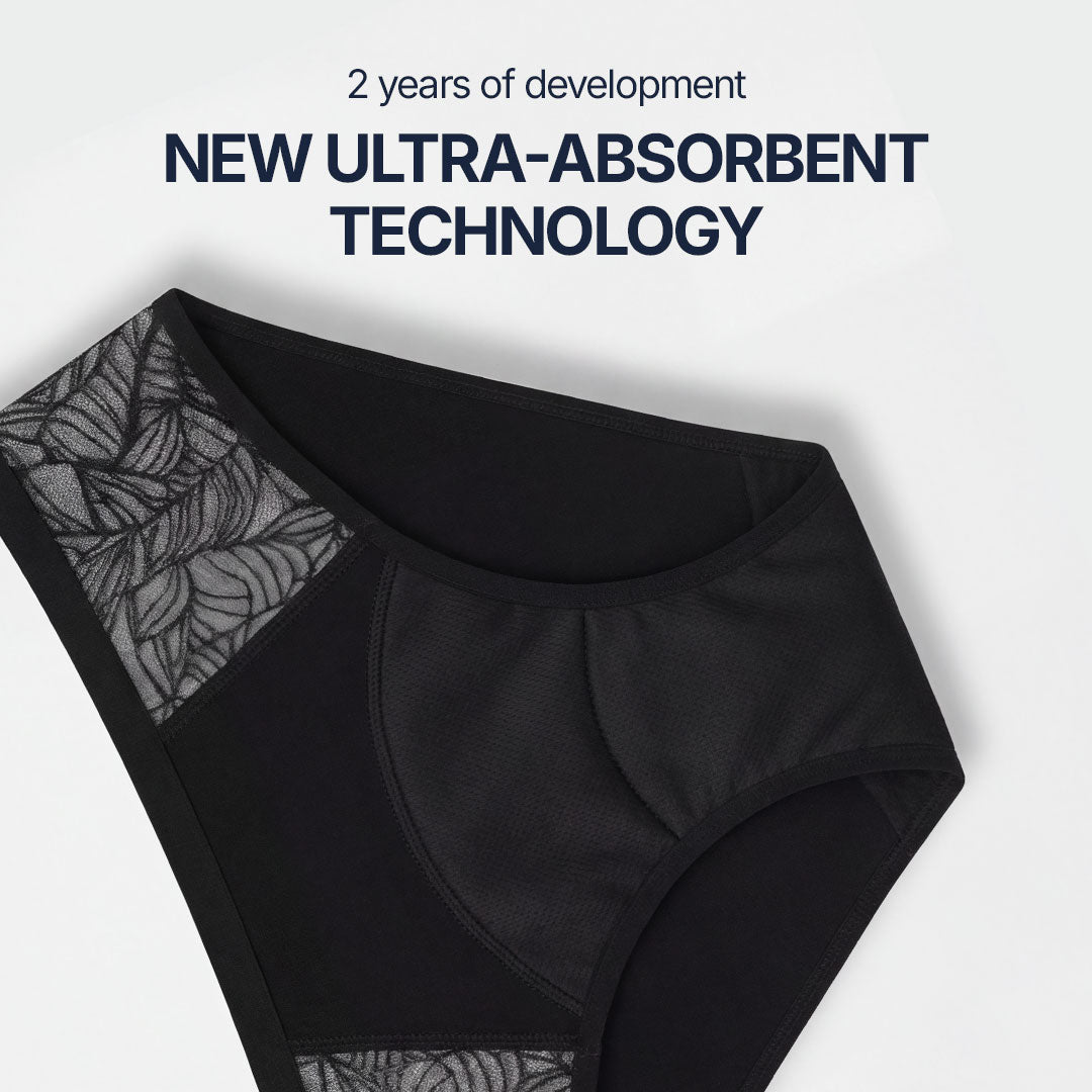 Orykas 3-pack lace-side leak-proof briefs for women — knicker product view (3)
