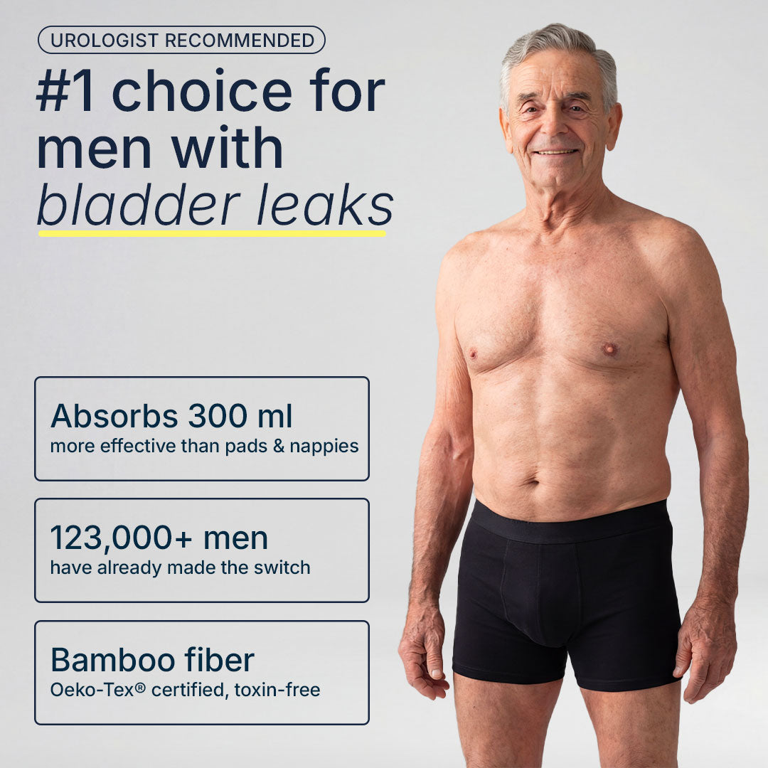 Men's Washable Incontinence Boxer Briefs