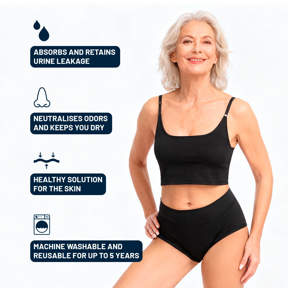 Women's High-Waisted Washable Incontinence Pants