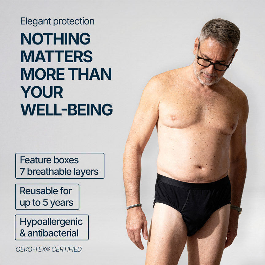 Orykas 3-pack men's ultra-absorbent washable incontinence briefs — brief product view (3)
