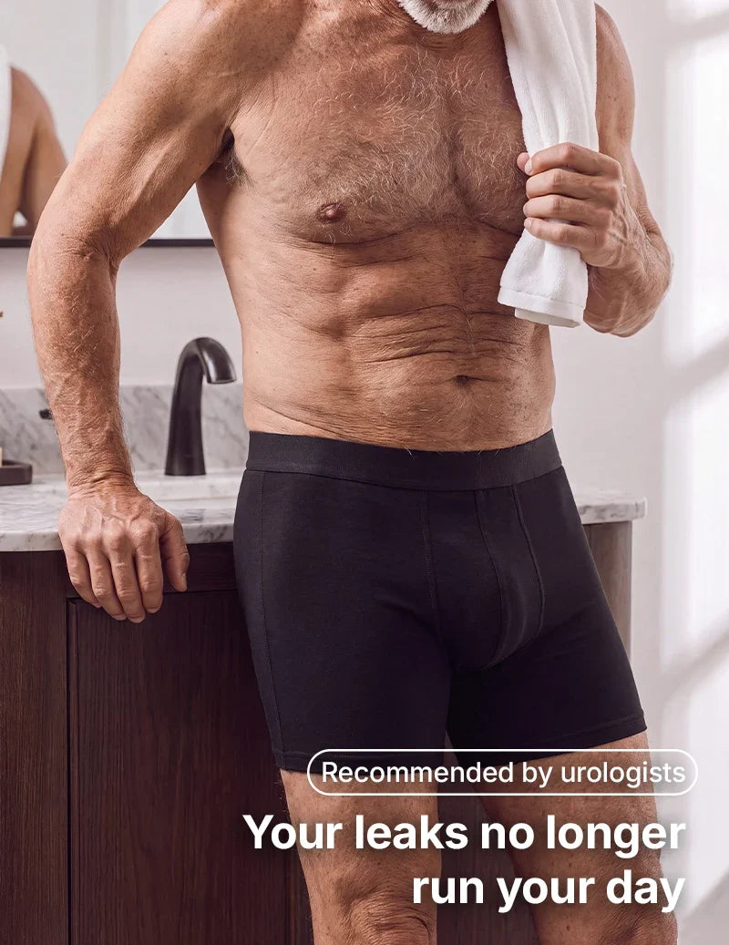 Men's Washable Incontinence Boxer Briefs