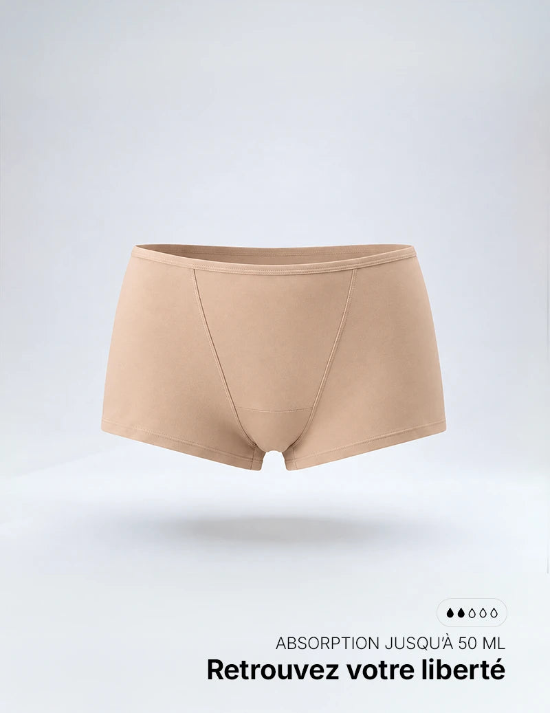 Women’s absorbent boxer underwear