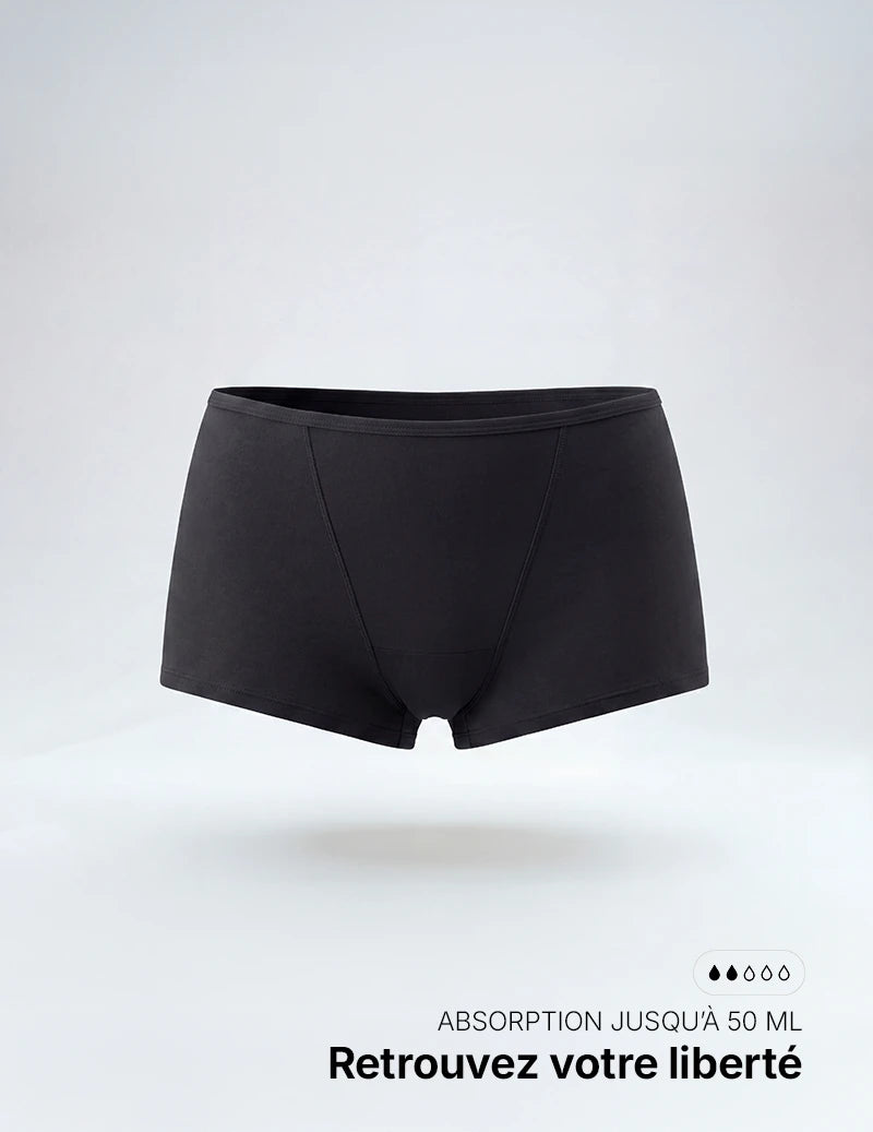 Women’s absorbent boxer underwear