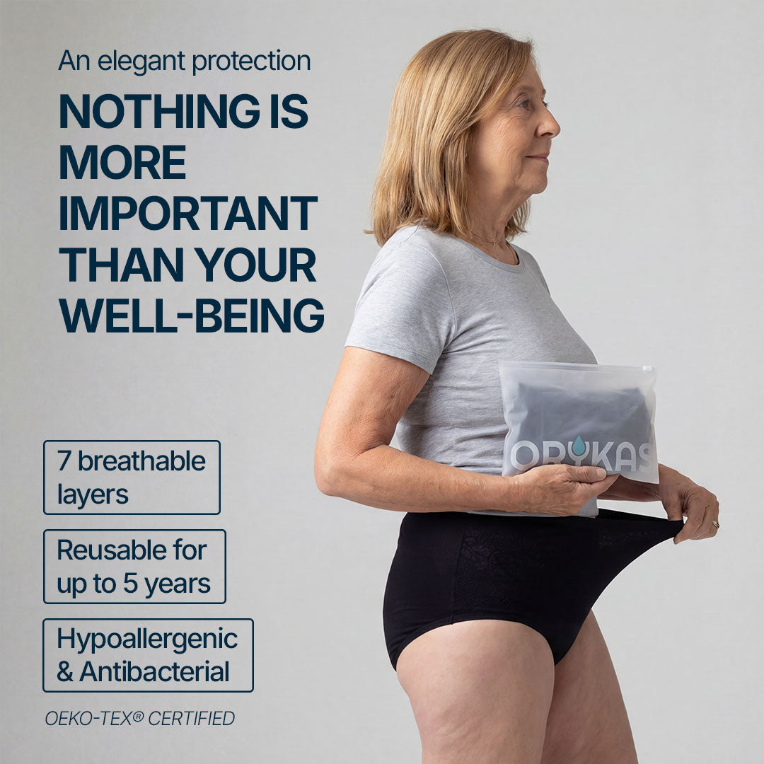 Orykas 3-pack black ultra-absorbent women's incontinence briefs — view 4