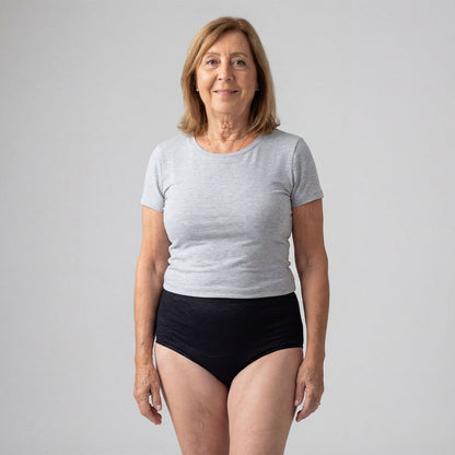 Orykas 3-pack black ultra-absorbent women's incontinence briefs — knicker product view