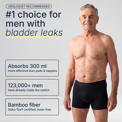 Men's Washable Incontinence Boxer Briefs