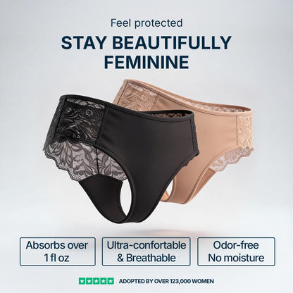 Orykas women's elegant lace absorbent incontinence knickers — view 2