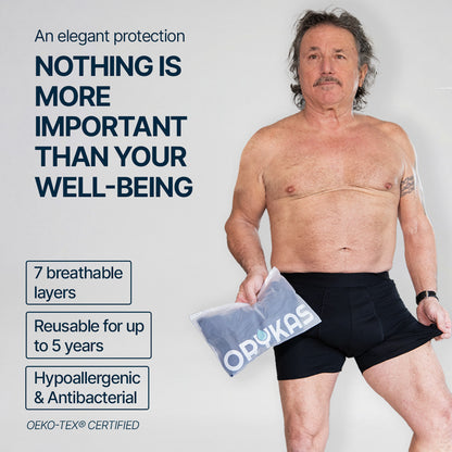 3-Pack of Ultra-Absorbent Navy Blue Boxer Shorts