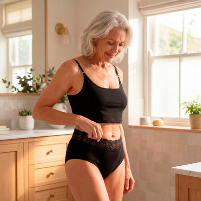 Women's Lace-Waistband Washable Incontinence Pants