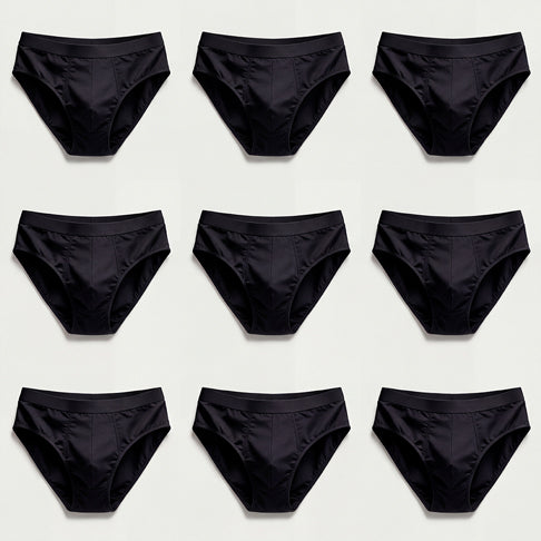 Orykas Essential Briefs Set — 9 washable incontinence briefs for men — pack front view
