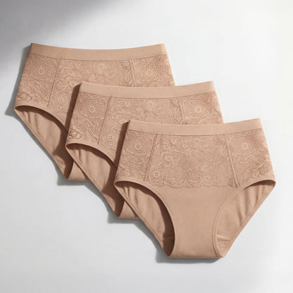 Orykas 3-pack beige ultra-absorbent women's incontinence briefs — pack front view