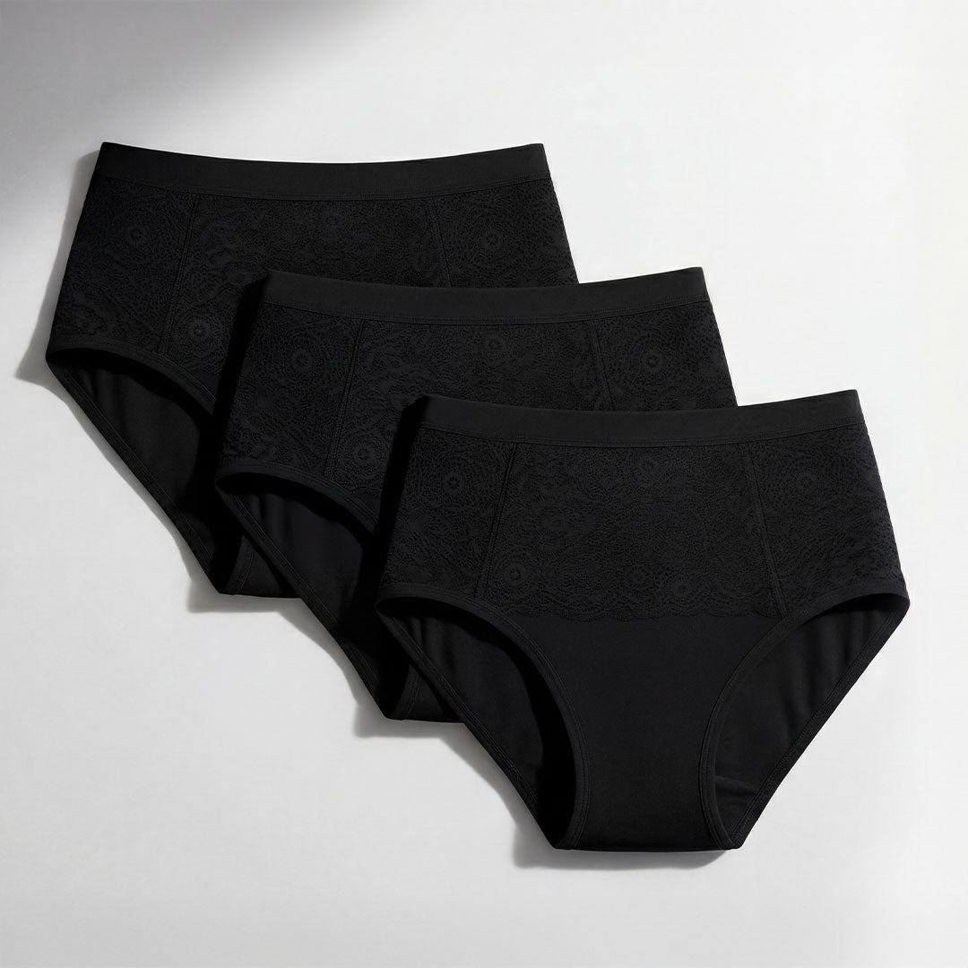3-Pack Ultra Absorbent Black Incontinence Briefs
