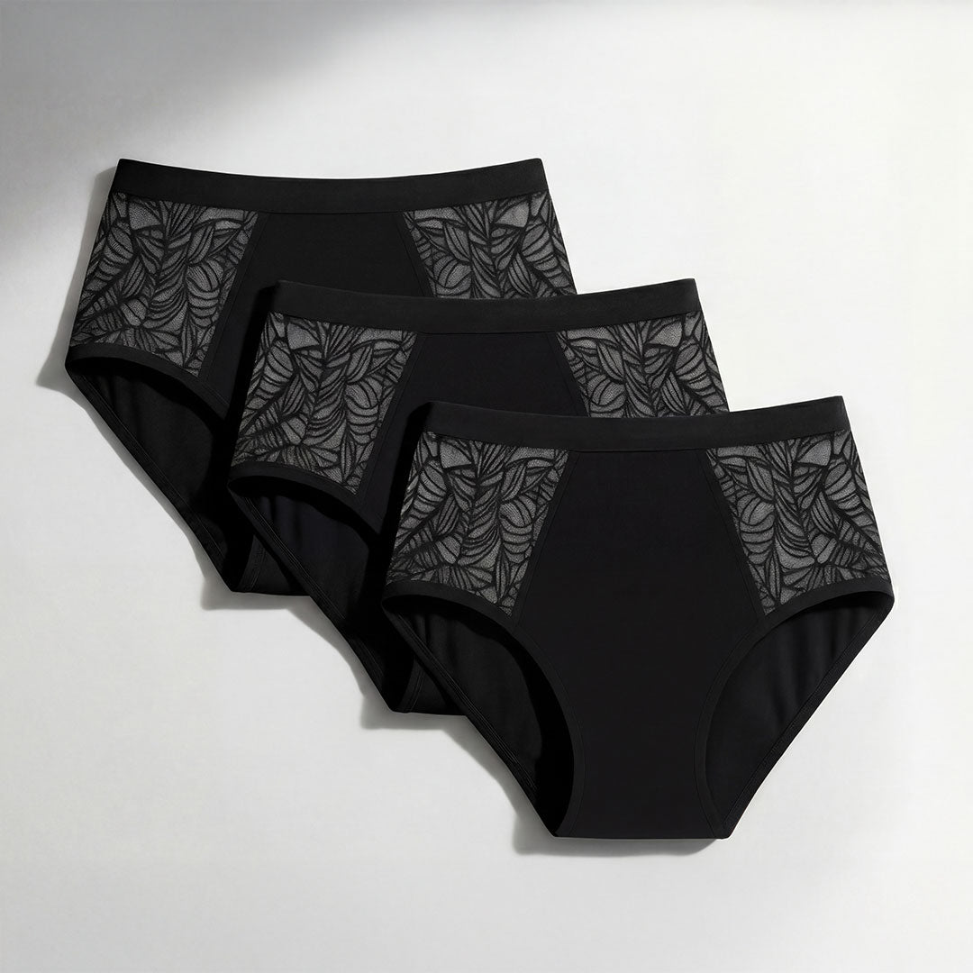 3-Pack Lace Side Incontinence Briefs