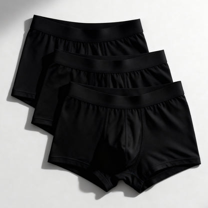 3-Pack of Ultra-Absorbent Black Boxer Shorts